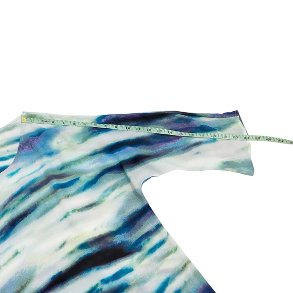 Chico’s Multicolor Sandie Soothing Dreams Watercolor Print Tunic Top Size 1 M - Picture 8 of 11